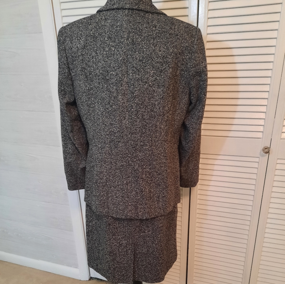 Talbots silk wool 2pc suit skirt blazer set sz 10P *Y - Picture 4 of 10